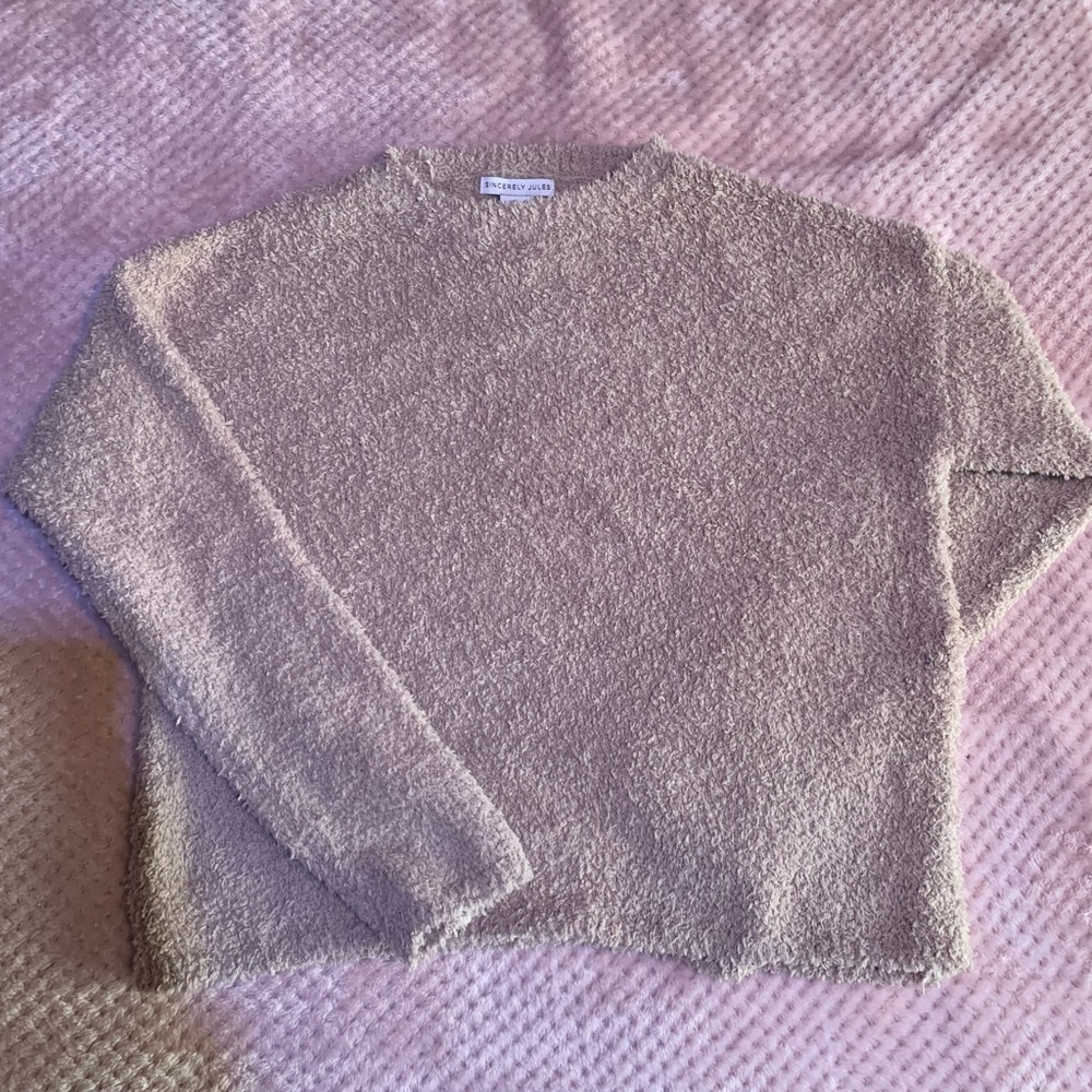Pink Nude Fuzzy Sweater